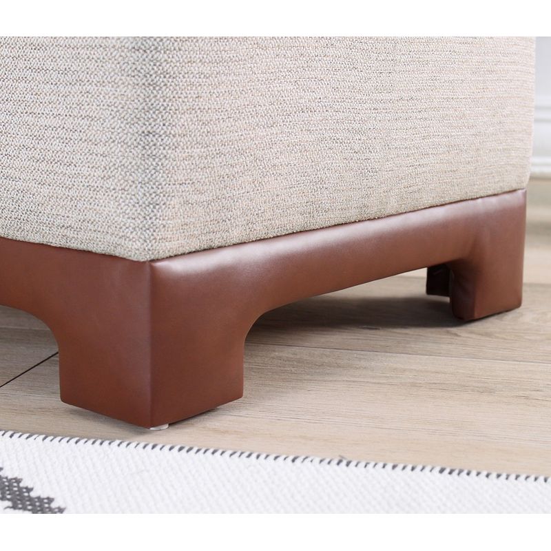 Casa si Gradina - Mobilier - Scaune si fotolii - Tabureti - Taburet, Atelier Del Sofa, bumbac si in, cafeniu, 50x50x47 cm - Infinity.ro