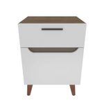 Casa si Gradina - Mobilier - Comode si corpuri - Noptiere - Noptiera, Hanah Home, pal melaminat, alb si stejar, 45x36.8x63 cm - Infinity.ro