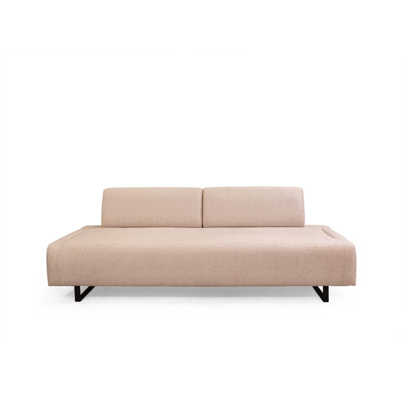 Casa si Gradina - Mobilier - Canapele si coltare - Canapele - Canapea extensibila 3 locuri, Hanah Home, cadru lemn fag, bej, 220x90x80 cm - Infinity.ro