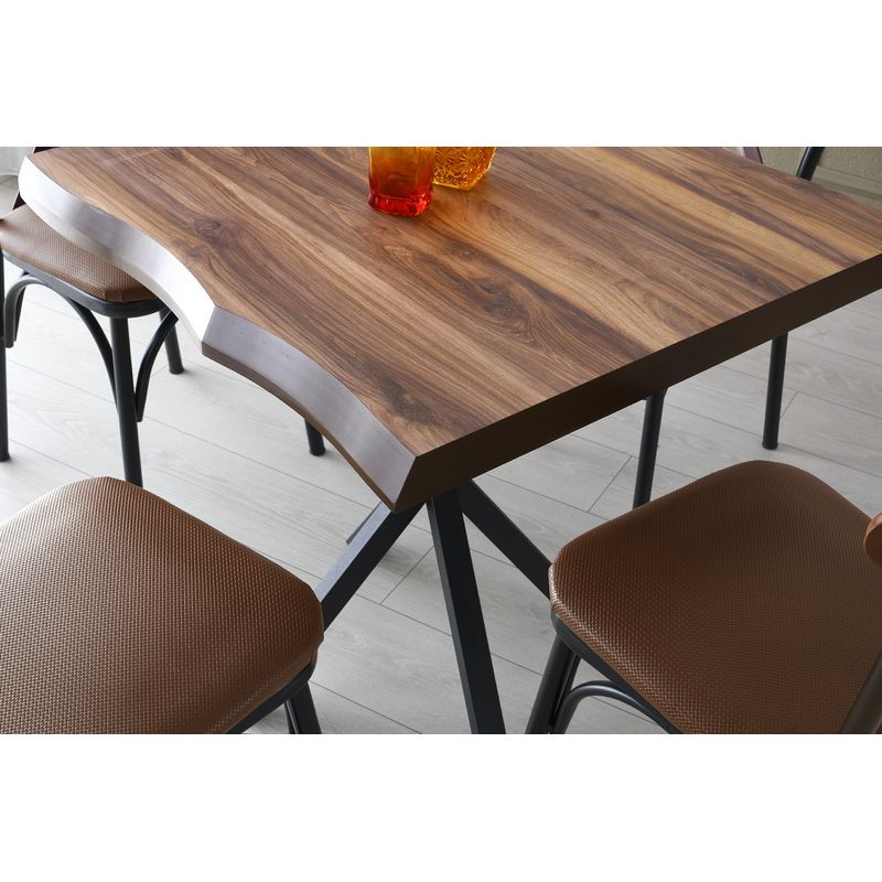 Casa si Gradina - Mobilier - Mese si birouri - Mese bucatarie si dining - Masa dining, Hanah Home, pal melaminat, nuc, 80x80x75 cm - Infinity.ro