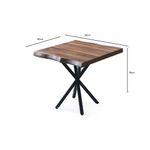Casa si Gradina - Mobilier - Mese si birouri - Mese bucatarie si dining - Masa dining, Hanah Home, pal melaminat, nuc, 80x80x75 cm - Infinity.ro