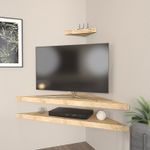 Casa si Gradina - Mobilier - Biblioteci si rafturi - Etajere - Suport tv, Hanah Home, pal melaminat, stejar, 120x49x5 cm - Infinity.ro