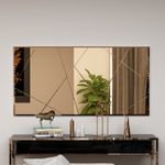 Casa si Gradina - Decoratiuni - Oglinzi - Oglinda, Hanah Home, mdf, bronz, 60x120x2.2 cm - Infinity.ro