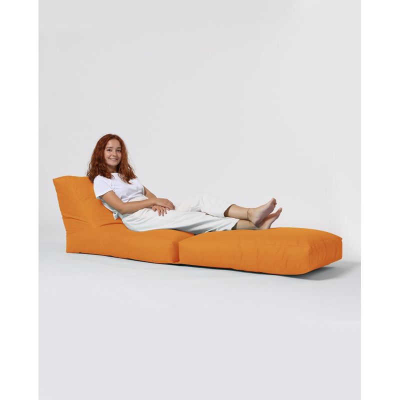 Casa si Gradina - Gradina si terasa - Mobilier exterior - Scaune si sezlonguri gradina - Fotoliu tip bean bag de gradina, Hanah Home, poliester impermeabil, portocaliu, 60x117x50 cm - Infinity.ro