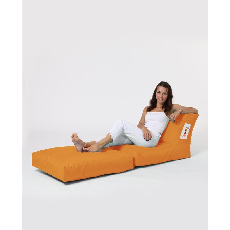 Casa si Gradina - Gradina si terasa - Mobilier exterior - Scaune si sezlonguri gradina - Fotoliu tip bean bag de gradina, Hanah Home, poliester impermeabil, portocaliu, 60x117x50 cm - Infinity.ro