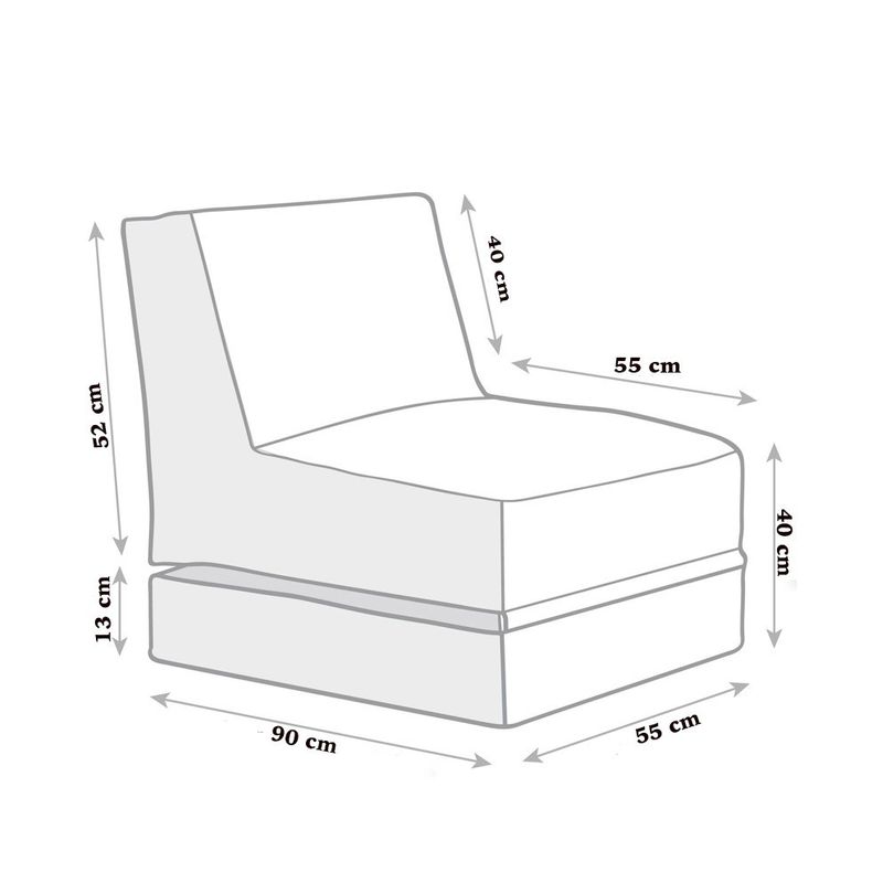 Casa si Gradina - Gradina si terasa - Mobilier exterior - Scaune si sezlonguri gradina - Fotoliu tip bean bag de gradina, Hanah Home, poliester impermeabil, portocaliu, 60x117x50 cm - Infinity.ro