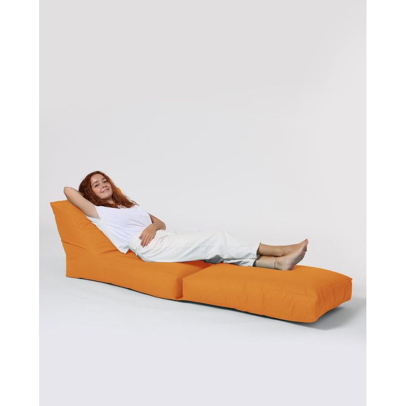 Casa si Gradina - Gradina si terasa - Mobilier exterior - Scaune si sezlonguri gradina - Fotoliu tip bean bag de gradina, Hanah Home, poliester impermeabil, portocaliu, 60x117x50 cm - Infinity.ro