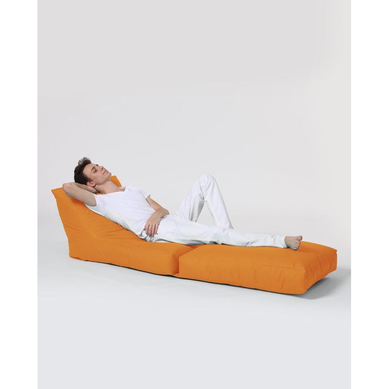 Casa si Gradina - Gradina si terasa - Mobilier exterior - Scaune si sezlonguri gradina - Fotoliu tip bean bag de gradina, Hanah Home, poliester impermeabil, portocaliu, 60x117x50 cm - Infinity.ro