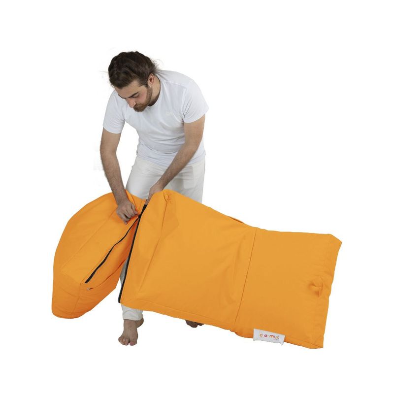 Casa si Gradina - Gradina si terasa - Mobilier exterior - Scaune si sezlonguri gradina - Fotoliu tip bean bag de gradina, Hanah Home, poliester impermeabil, portocaliu, 60x117x50 cm - Infinity.ro