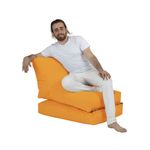 Casa si Gradina - Gradina si terasa - Mobilier exterior - Scaune si sezlonguri gradina - Fotoliu tip bean bag de gradina, Hanah Home, poliester impermeabil, portocaliu, 60x117x50 cm - Infinity.ro