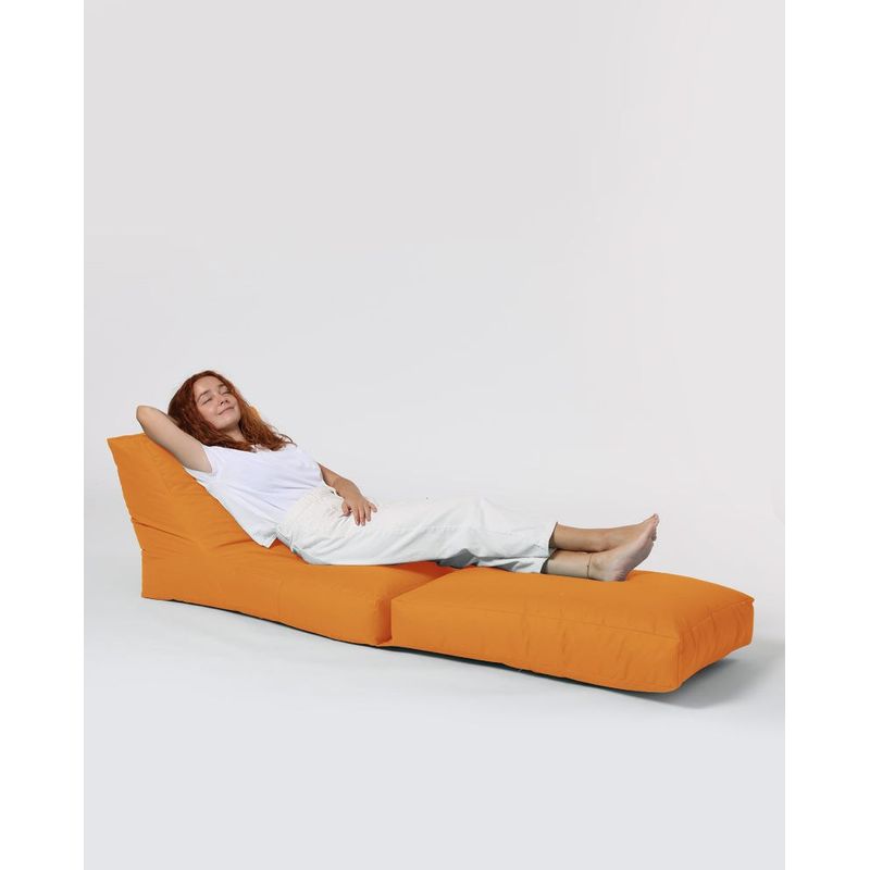 Casa si Gradina - Gradina si terasa - Mobilier exterior - Scaune si sezlonguri gradina - Fotoliu tip bean bag de gradina, Hanah Home, poliester impermeabil, portocaliu, 60x117x50 cm - Infinity.ro