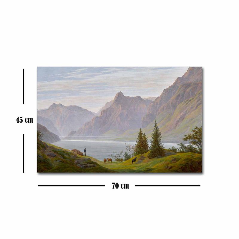 Casa si Gradina - Decoratiuni - Tablouri - Tablou decorativ pe panza, Wallxpert, panza piele de caprioara, multicolor, 45x70 cm, rama lemn, 249CVT1437 - Infinity.ro