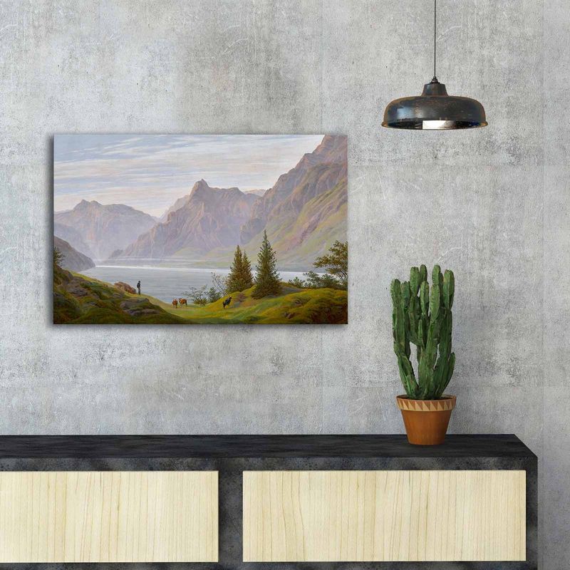 Casa si Gradina - Decoratiuni - Tablouri - Tablou decorativ pe panza, Wallxpert, panza piele de caprioara, multicolor, 45x70 cm, rama lemn, 249CVT1437 - Infinity.ro