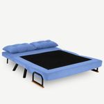 Casa si Gradina - Mobilier - Canapele si coltare - Canapele - Canapea extensibila, Hanah Home, metal, albastru, 175x133 cm - Infinity.ro