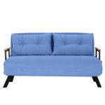 Casa si Gradina - Mobilier - Canapele si coltare - Canapele - Canapea extensibila, Hanah Home, metal, albastru, 175x133 cm - Infinity.ro