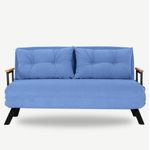 Casa si Gradina - Mobilier - Canapele si coltare - Canapele - Canapea extensibila, Hanah Home, metal, albastru, 175x133 cm - Infinity.ro