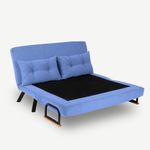Casa si Gradina - Mobilier - Canapele si coltare - Canapele - Canapea extensibila, Hanah Home, metal, albastru, 175x133 cm - Infinity.ro
