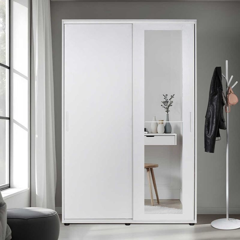 Casa si Gradina - Mobilier - Dulapuri si sifoniere - Dulapuri - Dulap hol, Hanah Home, pal melaminat, alb, 120x38x187 cm - Infinity.ro