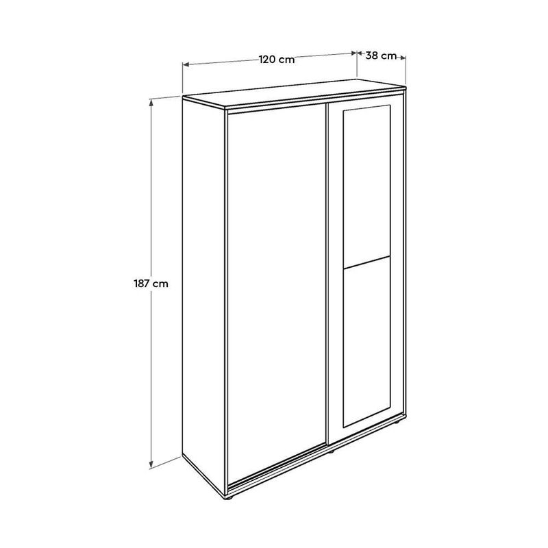 Casa si Gradina - Mobilier - Dulapuri si sifoniere - Dulapuri - Dulap hol, Hanah Home, pal melaminat, alb, 120x38x187 cm - Infinity.ro