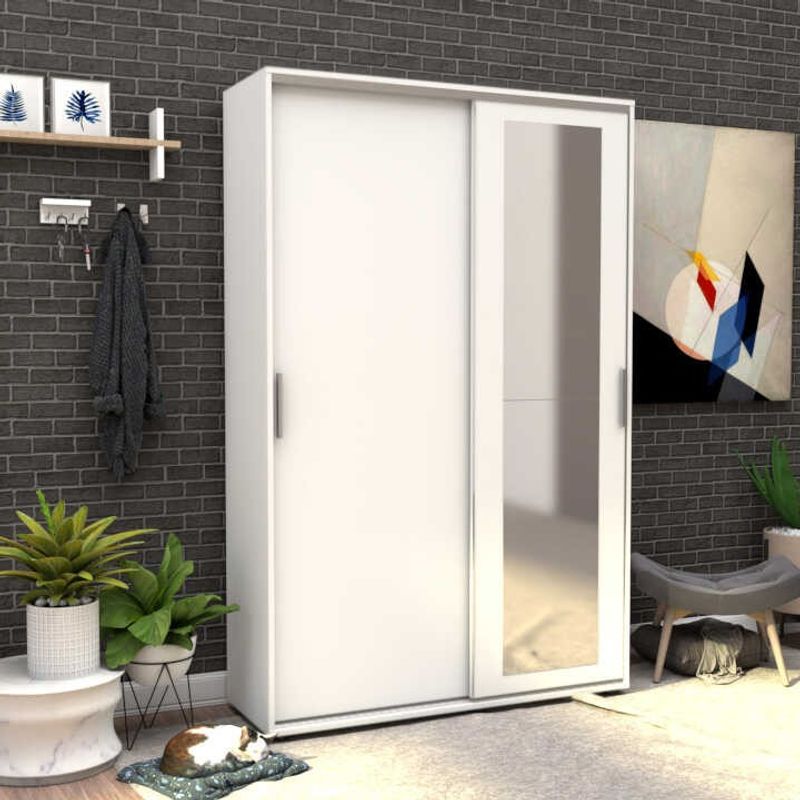 Casa si Gradina - Mobilier - Dulapuri si sifoniere - Dulapuri - Dulap hol, Hanah Home, pal melaminat, alb, 120x38x187 cm - Infinity.ro