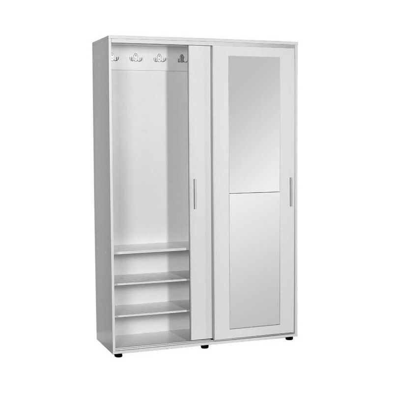 Casa si Gradina - Mobilier - Dulapuri si sifoniere - Dulapuri - Dulap hol, Hanah Home, pal melaminat, alb, 120x38x187 cm - Infinity.ro