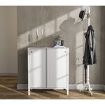 Casa si Gradina - Mobilier - Dulapuri si sifoniere - Dulapuri pantofi - Dulap pantofi, Hanah Home, pal melaminat, lemn si alb, 92x38x106 cm - Infinity.ro