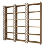 Casa si Gradina - Mobilier - Biblioteci si rafturi - Biblioteci - Biblioteca, Hanah Home, pal melaminat, nuc si alb, 184.6x24.2x170 cm - Infinity.ro