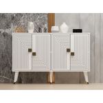 Casa si Gradina - Mobilier - Comode si corpuri - Console - Consola, Hanah Home, panou de particule melaminat, alb auriu, 120x80x30 cm, 327ODS1225 - Infinity.ro