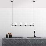 Casa si Gradina - Corpuri si surse de iluminat - Lustre si pendule - Candelabru, Opviq, metal, negru, 100x15x20-110 cm, inaltime reglabila - Infinity.ro