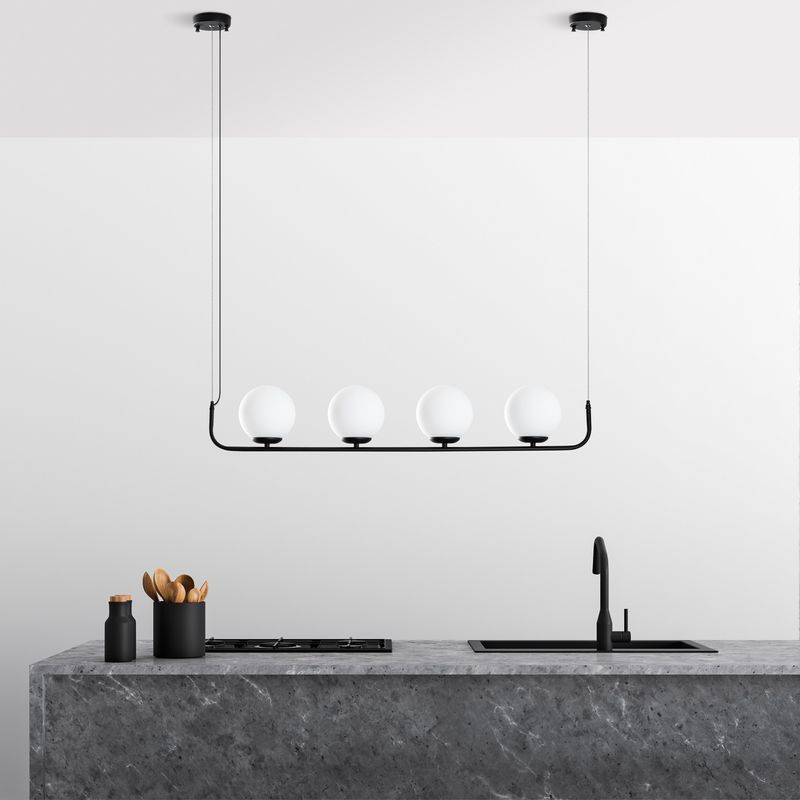 Casa si Gradina - Corpuri si surse de iluminat - Lustre si pendule - Candelabru, Opviq, metal, negru, 100x15x20-110 cm, inaltime reglabila - Infinity.ro