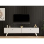 Casa si Gradina - Mobilier - Comode si corpuri - Comode - Comoda tv, Hanah Home, pal melaminat, alb, 160x40x25 cm - Infinity.ro
