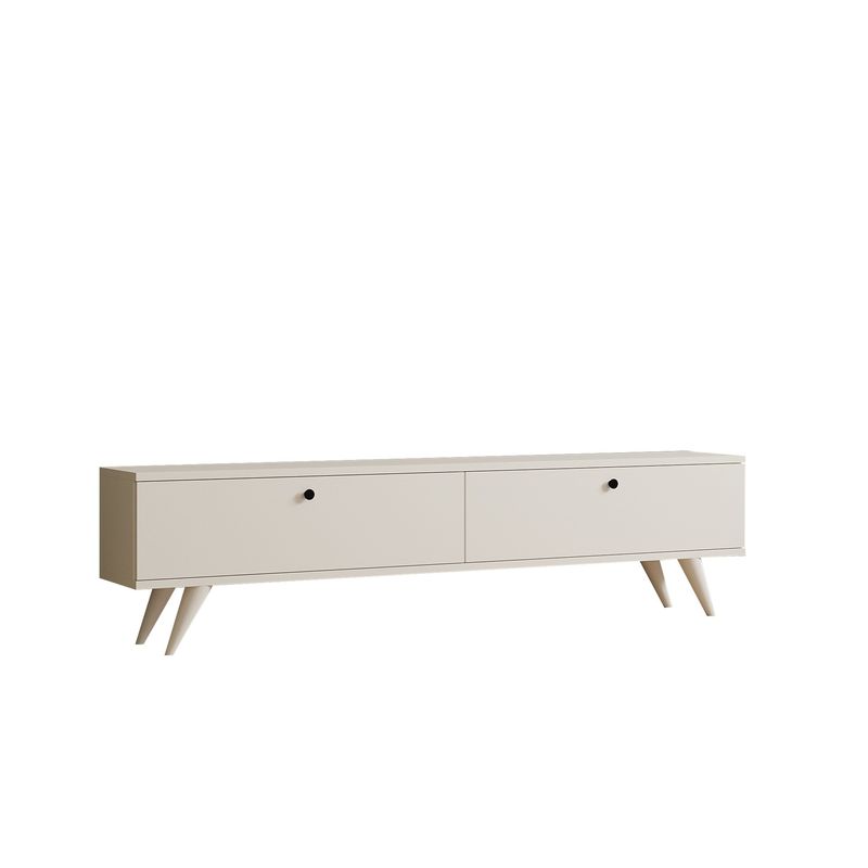 Casa si Gradina - Mobilier - Comode si corpuri - Comode - Comoda tv, Hanah Home, pal melaminat, alb, 160x40x25 cm - Infinity.ro