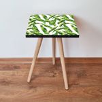 Casa si Gradina - Mobilier - Mese si birouri - Mese living - Masuta laterala, Hanah Home, mdf, verde alb, 35x35x42 cm - Infinity.ro