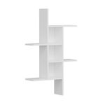 Casa si Gradina - Mobilier - Biblioteci si rafturi - Rafturi - Raft de perete, Hanah Home, panou de particule acoperit cu melamina, alb, 68x20x113 cm - Infinity.ro