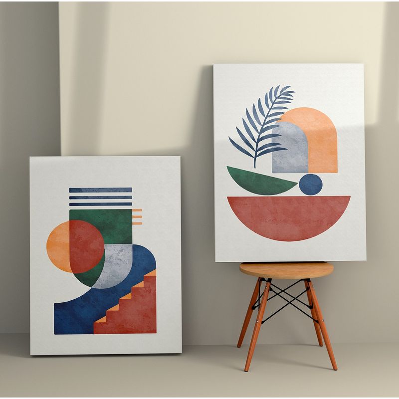 Casa si Gradina - Decoratiuni - Tablouri - Tablou decorativ, Wallxpert, panza, multicolor, 50x70 cm, set 2 bucati, 910NVT1205 - Infinity.ro