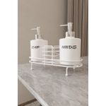 Casa si Gradina - Sanitare - Suporturi si accesorii baie - Dispensere - Dispenser sapun, Hermia, metal, alb, 24x38x40 cm - Infinity.ro