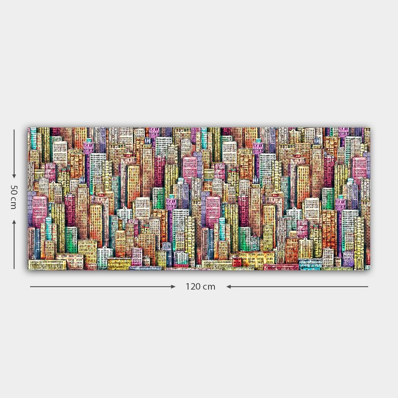 Casa si Gradina - Decoratiuni - Tablouri - Tablou decorativ, Wallxpert, panza, multicolor, 50x120 cm, rama lemn, 451ERN1170 - Infinity.ro