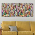Casa si Gradina - Decoratiuni - Tablouri - Tablou decorativ, Wallxpert, panza, multicolor, 50x120 cm, rama lemn, 451ERN1170 - Infinity.ro