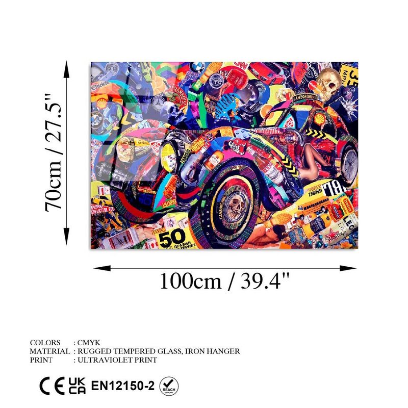 Casa si Gradina - Decoratiuni - Tablouri - Tablou decorativ, Wallxpert, sticla calita, multicolor, 70x100 cm, 123BZM2221 - Infinity.ro