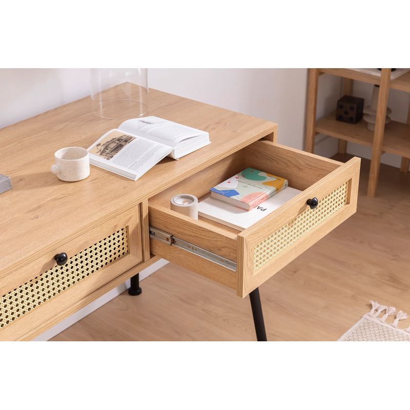 Casa si Gradina - Mobilier - Mese si birouri - Birouri - Birou, Hanah Home, pal melaminat, natural, 107x58x83 cm - Infinity.ro