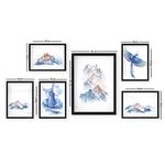 Casa si Gradina - Decoratiuni - Tablouri - Set tablouri decorative, Wallxpert, mdf, multicolor, 24x29 cm (5 buc), 24x44 cm (1 buc), 364LUL1213 - Infinity.ro
