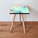 Casa si Gradina - Mobilier - Mese si birouri - Mese living - Masa laterala, Hanah Home, mdf, multicolor, 35x35x42 cm, 481LNA1739 - Infinity.ro