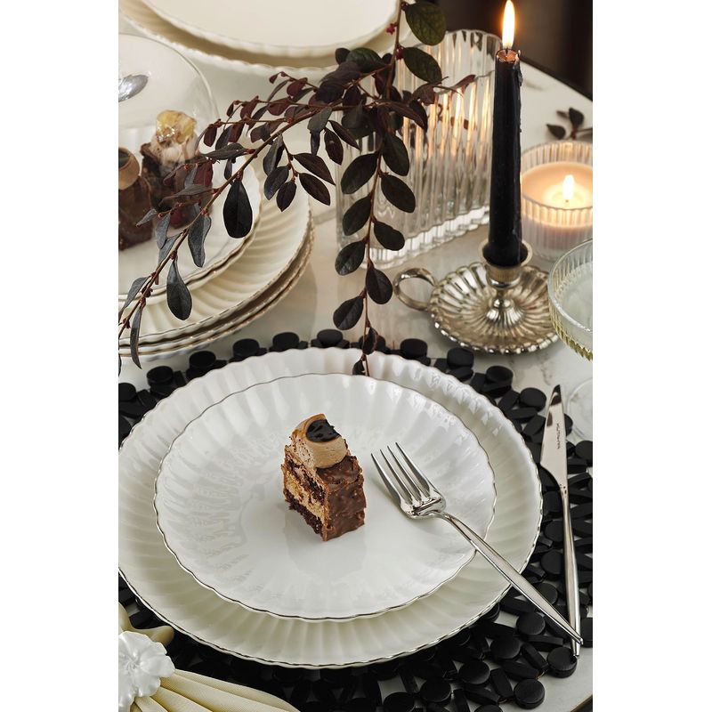 Casa si Gradina - Bucatarie si vesela - Vesela si tacamuri - Servicii de masa - Set de masa 27 piese, Hermia, portelan, multicolor, 719KTP9868 - Infinity.ro