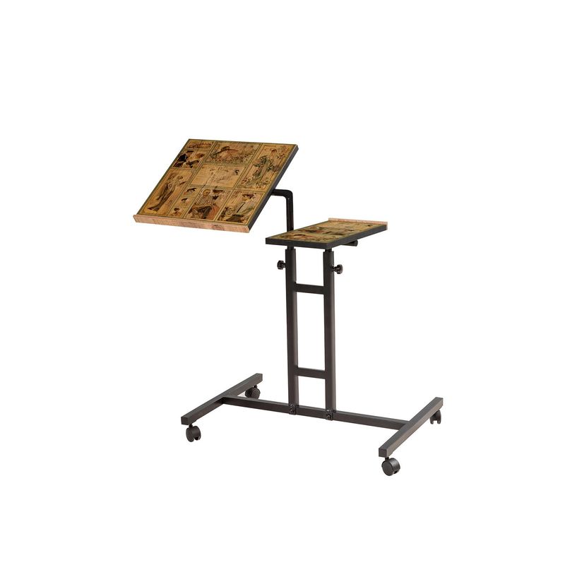 Casa si Gradina - Mobilier - Mese si birouri - Birouri - Birou reglabil pentru laptop, Hanah Home, pal melaminat, pin atlantic si negru, 67x45.5x87 cm, 863SPH2815 - Infinity.ro