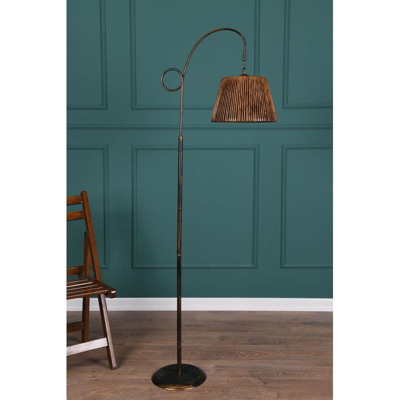 Casa si Gradina - Corpuri si surse de iluminat - Veioze si lampi - Lampadare - Lampadar, Opviq, metal, negru rose gold, 162 cm - Infinity.ro