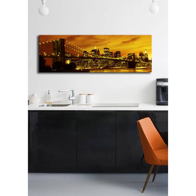 Casa si Gradina - Decoratiuni - Tablouri - Tablou decorativ cu led, Wallxpert, panza piele de caprioara, multicolor, 30x90 cm, 239SHN1253 - Infinity.ro