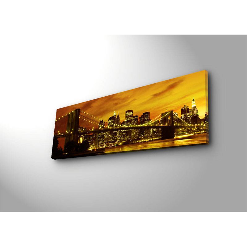 Casa si Gradina - Decoratiuni - Tablouri - Tablou decorativ cu led, Wallxpert, panza piele de caprioara, multicolor, 30x90 cm, 239SHN1253 - Infinity.ro