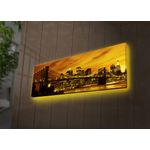 Casa si Gradina - Decoratiuni - Tablouri - Tablou decorativ cu led, Wallxpert, panza piele de caprioara, multicolor, 30x90 cm, 239SHN1253 - Infinity.ro