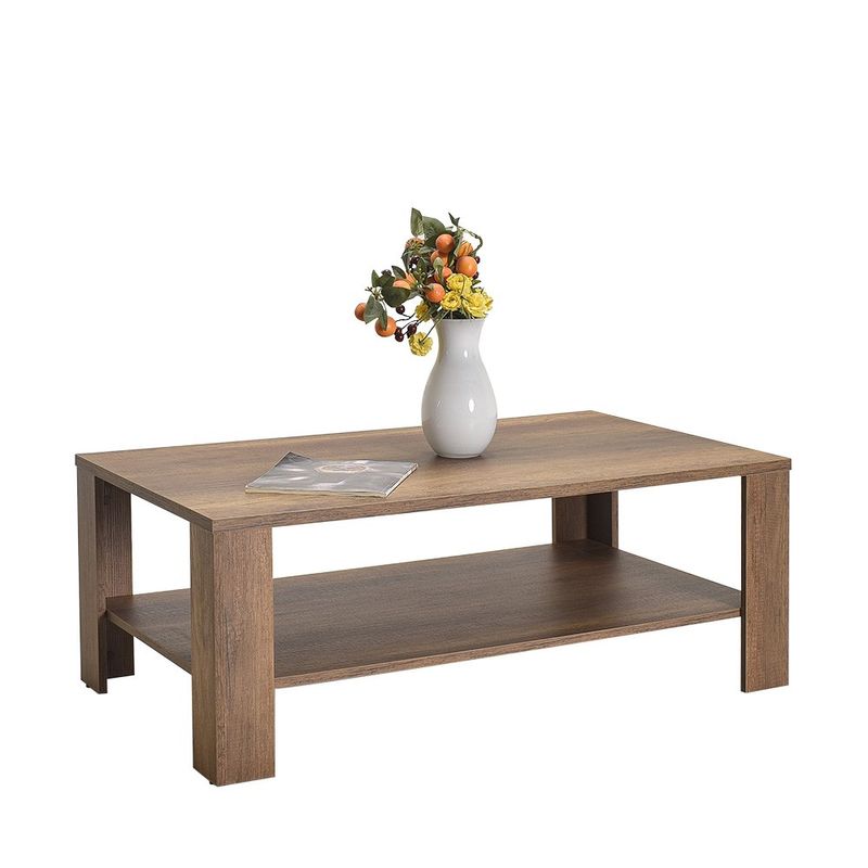 Casa si Gradina - Mobilier - Mese si birouri - Masute de cafea - Masuta de cafea, Hanah Home, panou de particule melaminat, nuc, 110x65x42 cm - Infinity.ro