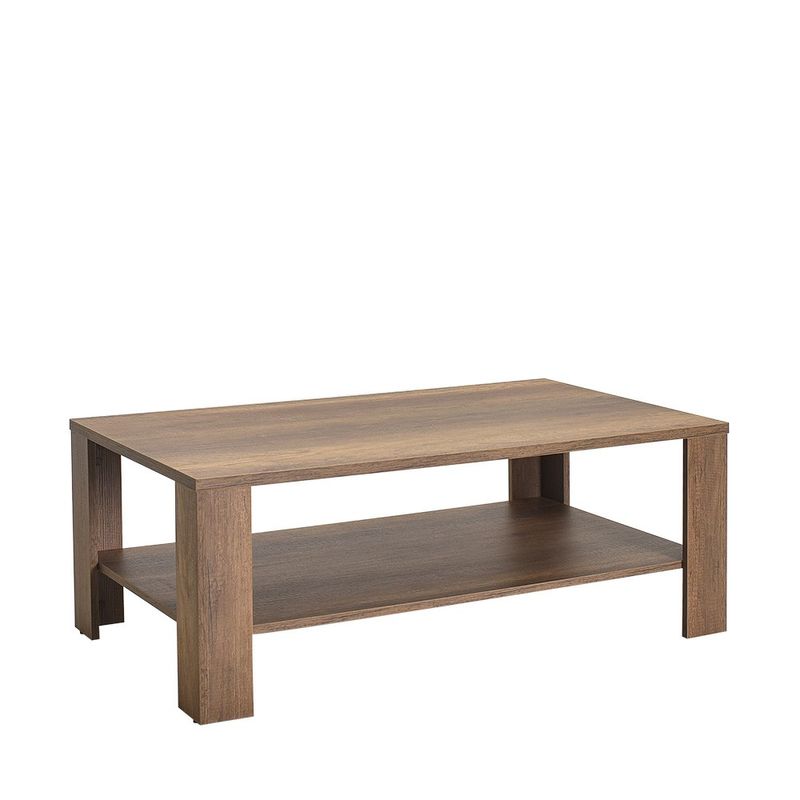 Casa si Gradina - Mobilier - Mese si birouri - Masute de cafea - Masuta de cafea, Hanah Home, panou de particule melaminat, nuc, 110x65x42 cm - Infinity.ro
